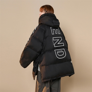 冬季加厚羽绒服男连帽休闲外套字母印花羽绒外套A266-YR04-P200图片