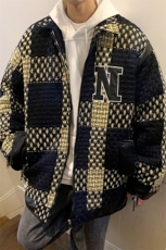 1港风酒店小香风PU皮拼接刺绣潮夹克款棉衣男8807P115控158，男装夹克，星座226-2