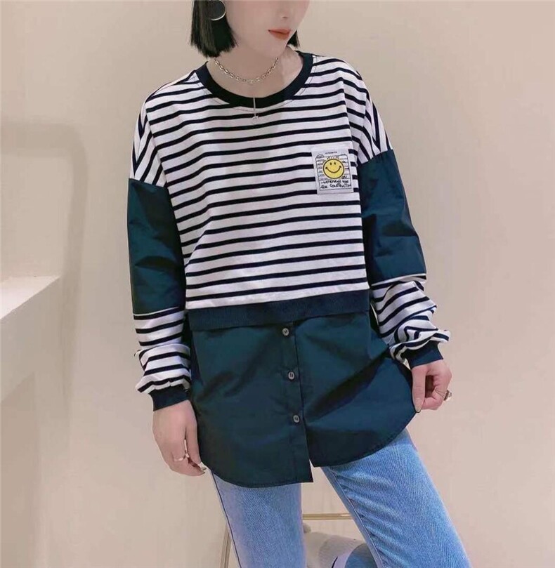 笑脸衬衣，女装，咖啡色