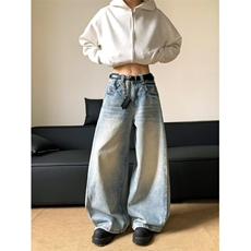 美式高街牛仔裤男女韩版潮流渐变色帅2025秋季ins长裤RK3151-P56，男装牛仔裤，星座412-3