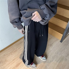 三条杠直筒裤子男款秋冬季痞帅潮卫裤RQ81P40，男装休闲裤，星座1116-2