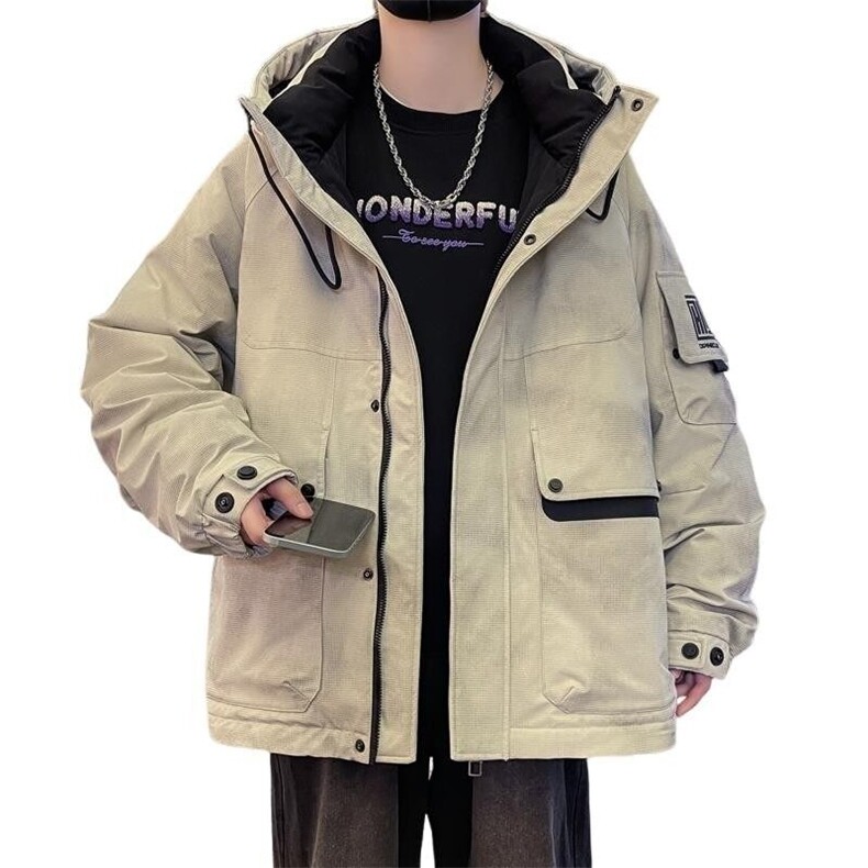 79010-特P268三防羽绒服男冬季轻薄2025新款连帽外套男加厚高级感,男装羽绒服,电商D310B