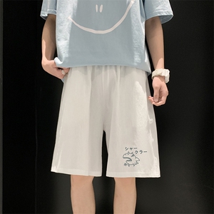 YD33092-P25 港风潮牌亚麻短裤男大码棉麻五分裤男中裤沙滩裤图片