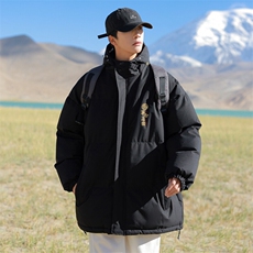 现货抖音得物可供视频三防加厚羽绒连帽棉衣外套面包棉服85553，男装棉衣，电商A486
