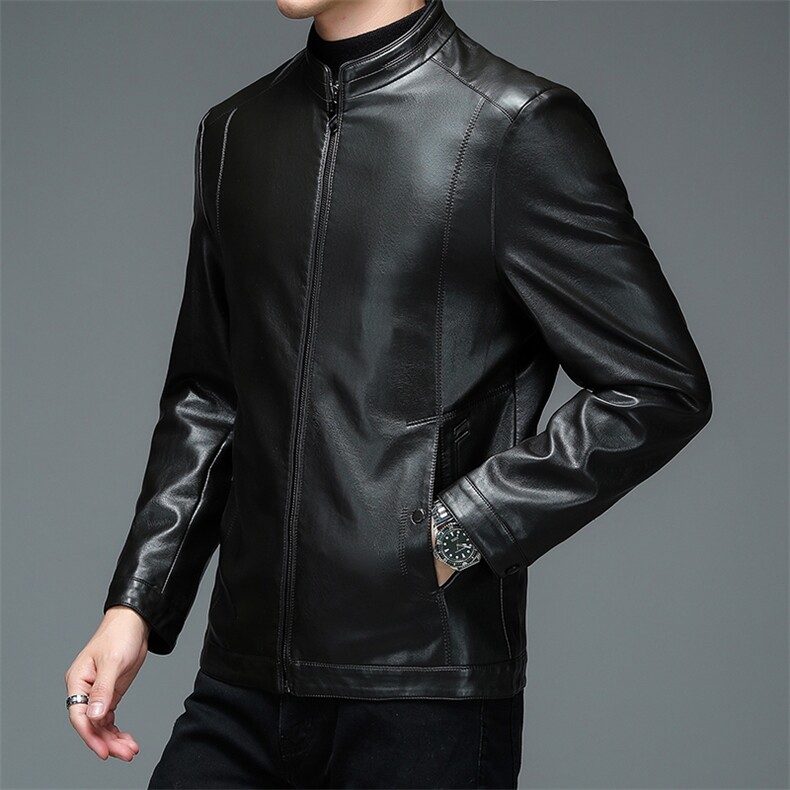 BH21770钱塘2020-2中青年男士冬季厚款节加绒休闲时尚皮衣P150,男装皮衣,钱塘207-2