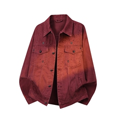 水洗牛仔外套男款春美式痞帅上衣服宽松休闲工装夹克JK1330-P98，男装工装外套，星座1103-3