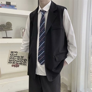 男春季新款双层西服马甲M002P42图片
