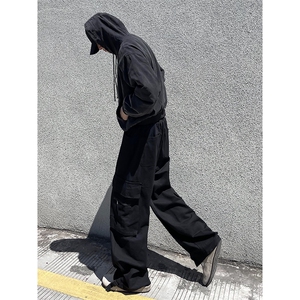 工装休闲裤男士韩版潮流大口袋帅气百搭2024秋冬ins长裤K5764-P43图片