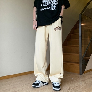 港风hiphop宽松嘻哈设计感卫裤抽绳休闲显瘦直筒运动裤 K7256-P35图片