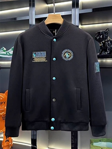 (网络图慎用有大货)轻奢风欧货棒球服外套拼接上衣313B-JK71-P120图片