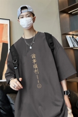 量大优可提供视频2024夏季新美式短袖T恤D223A-T24117-P18，男装T恤，电商019-1
