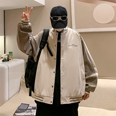 春季日系潮牌拼接运动棒球服外套男宽松潮流休闲夹克衫DJ42-P50，男装夹克，星座1109-3