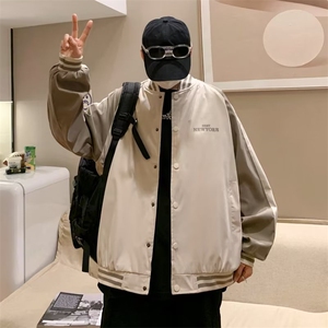 春季日系潮牌拼接运动棒球服外套男宽松潮流休闲夹克衫 DJ42-P50图片