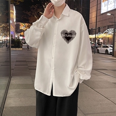 原宿男ins宽松型方领文艺衬衫新款潮流长袖潮青春流行春季C1103，男装衬衫，星座1116A-1（原606A）