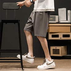 冰氧短裤男宽松纯色SZON景百搭五分裤运动短裤CK2411-P26控48，男装牛仔裤，星座717