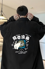 牛仔夹克男大码牛仔外套男茄克NJ77403-P60，男装夹克，电商A040