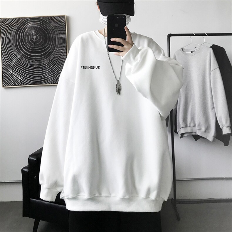 W33 中性情侣印花圆领秋冬卫衣 常规P28 加绒P38 S-5XL 支持定制图片