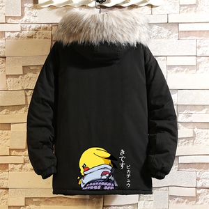 MM48036-P130 冬季大毛领衣男士大码加厚袄男服 砖墙挂拍图片