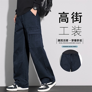 美式工装裤男士2025秋季新款宽松工装潮牌休闲裤子K6653-P60图片