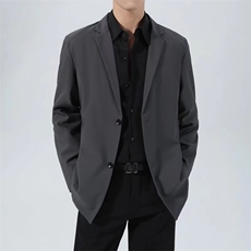 毛呢西装外套男秋冬季新款痞帅轻熟风休闲冬季男士西服D12/P58，男装西服，星座506