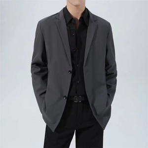毛呢西装外套男秋冬季新款痞帅轻熟风休闲冬季男士西服D12/P58图片