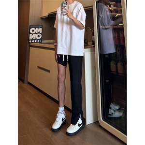 现货 松紧腰冰丝修身拉链西裤休闲裤男 K701-K702-K703-P45 控68图片
