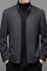 2025年新款休闲商务绵羊毛夹克夹外套中老年秋冬款夹克衫上衣，男装毛呢大衣，钱塘723