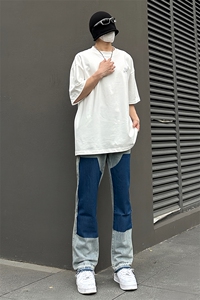 B221 美式ins高街小众暗黑做旧修身小脚牛仔裤 LK22078-P65 控88图片