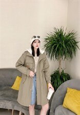 【现货】休闲长款戴帽派克两个色两个码ML，其它，Moshus摩述