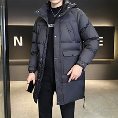 冬季新款中长款羽绒服男连帽可脱卸保暖外套B321-YR988-P215，男装羽绒服，电商B321-1