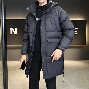 冬季新款中长款羽绒服男连帽可脱卸保暖外套    B321-YR988-P215图片