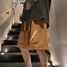 华夫格宽松男五分中裤运动短裤DK0191-P38，男装休闲裤，星座308B-2