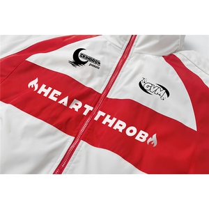 印花机车户外赛车M-5XL大码：涤纶棉衣男白底78179P128控178图片