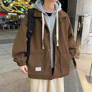 设计感新款连帽夹克男士ins美式休闲宽松潮流青年复古外套图片