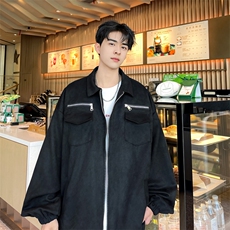 秋冬夹克麂皮绒外套港风日系小众痞帅夹克潮1016-1JK69P98K128，男装夹克，星座1016-1（原电商B408-1）