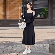 一件代发批发价杭州正品半身裙时尚套装女2025开衫吊带三件套，女装套装/套裙，采品优优
