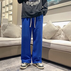 华夫格运动裤男大码抽绳休闲裤卫裤 HK78072-P35 加绒款P45图片