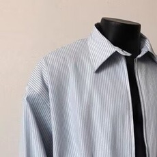 1005-P54翻领条纹夹克男士2025年春秋季新款成熟稳重休闲外套，男装T恤，电商B323A