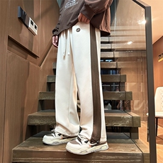 抖音品质港风春季新款简约宽松百搭休闲卫裤A409-1-K9791，男装休闲裤，电商A409-1