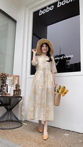 纯苎连衣裙小衫裤子裙子衬衣 时尚风 风淑女风休闲风,女装连衣裙,川哲