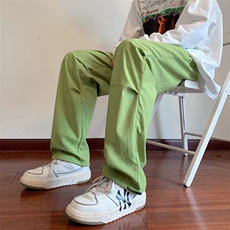美式潮流休闲裤男港风宽松直筒拖地裤束脚裤卫裤KP811P45，男装休闲裤，星座1204-3