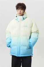 XZ-230-1MY701男模无影墙宽松百搭扎染渐变休闲连帽棉服P118控158，男装棉衣，星座230-1