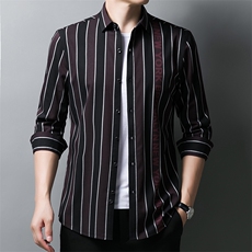 男式服装春秋季新款衬衫男长袖翻领休闲四季可穿衬衣XY2205-P68，男装衬衫，星座1105-3