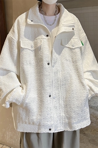 小香风美式牛仔夹克男宽松大皂风百搭工装外套JK8740P125控168图片
