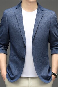 BD2027钱塘2020-2中年男士休闲简约百搭合身秋款西装外套P145图片