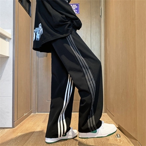 欧美hiphop裤子男高街ins美式宽松直筒阔腿裤条纹休闲裤EK322-P32图片