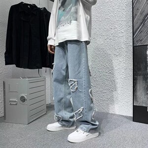 潮流春季牛仔裤男牛仔长裤K182P40图片