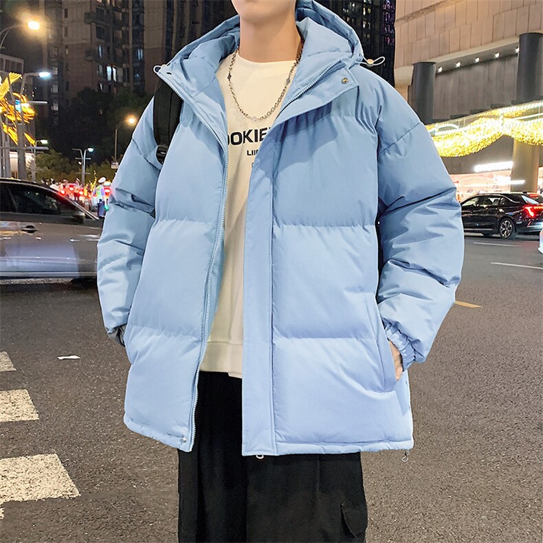 棉服棉袄秋冬新款棉衣外套纯色连帽面包服保暖加厚A436-1277-P60,男装棉衣,电商A436