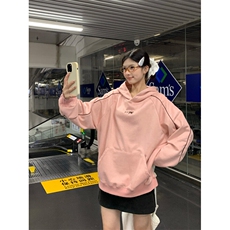 EE070-P65鹿皮绒春秋薄款潮2024设计感刺绣开衫外套连帽韩版上衣，女装短外套，星座911-3
