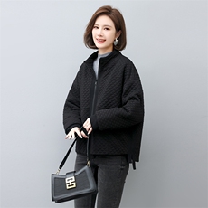 2023冬季新款拼接时尚休闲夹棉保暖舒适外套，女装棉衣/棉服，独衣靓